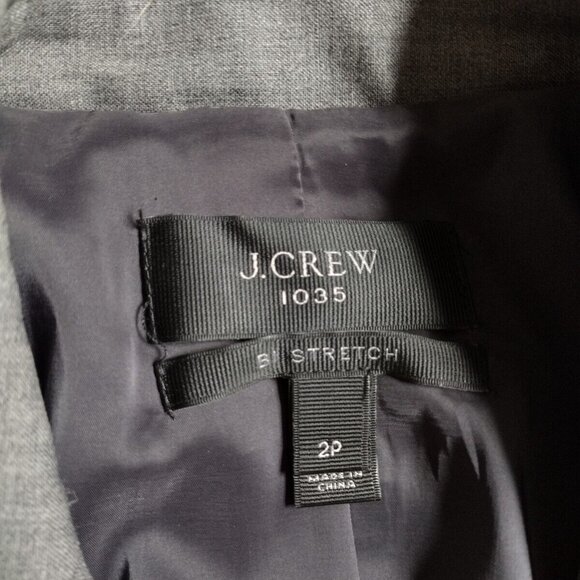J crew gray blazer Tollegno bi-stretch wool 2P - Picture 4 of 8